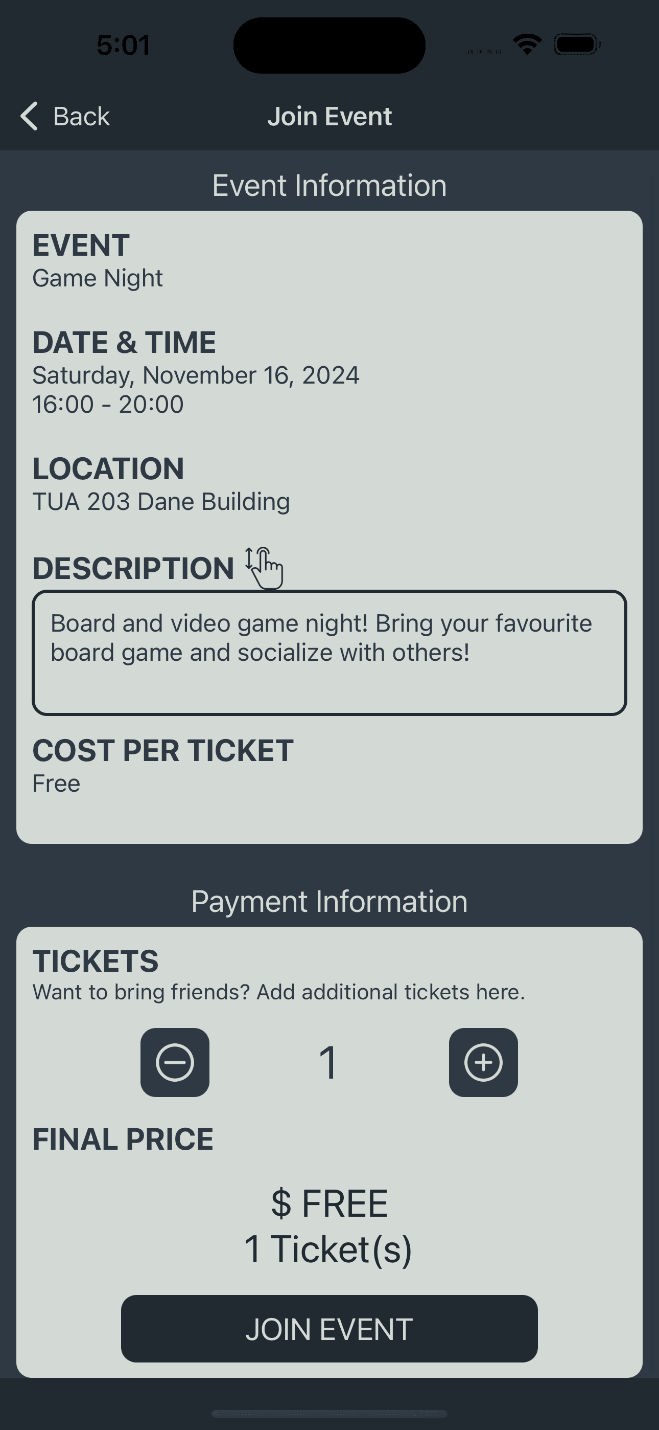 StudentSphere mobile app screenshot 2